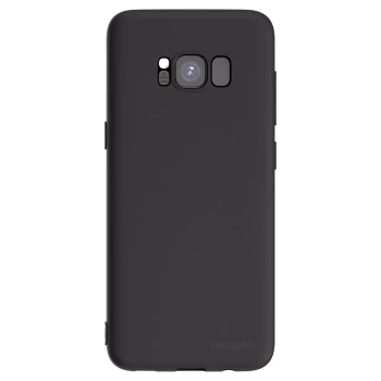 Picasee Μαύρη θήκη σιλικόνης για Samsung Galaxy S8 G950F - Clear