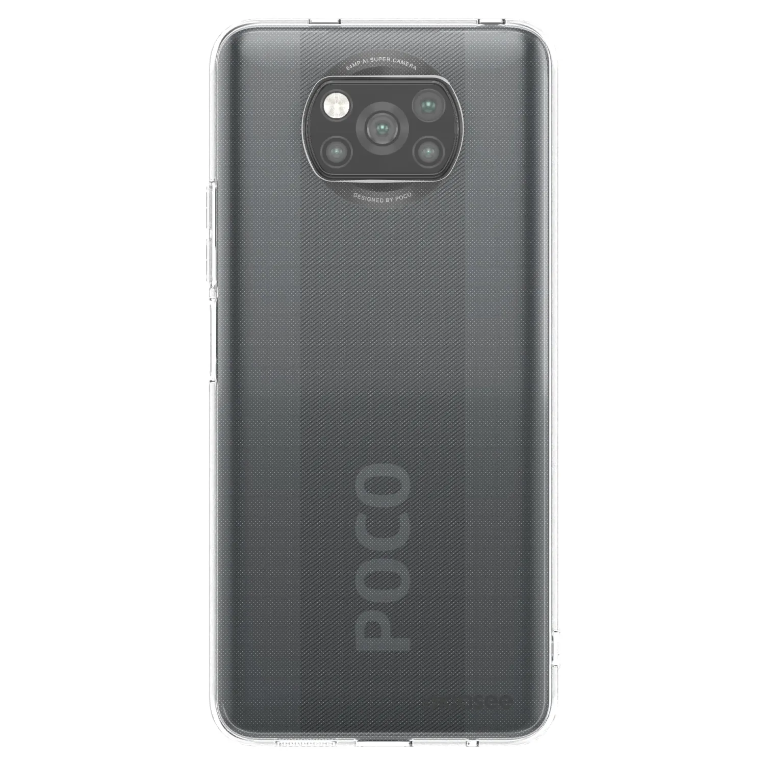 Picasee Μαύρη θήκη σιλικόνης για Xiaomi Poco X3 - Clear