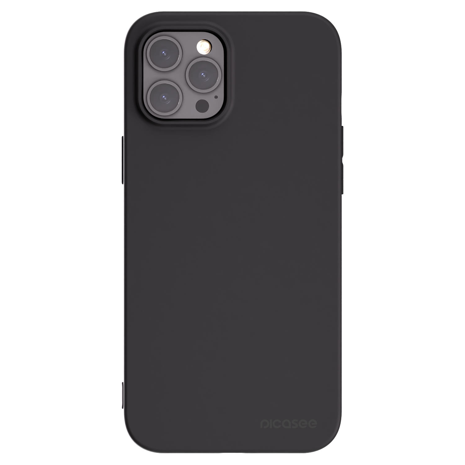 Picasee Μαύρη θήκη σιλικόνης για Apple iPhone 12 Pro Max - Clear