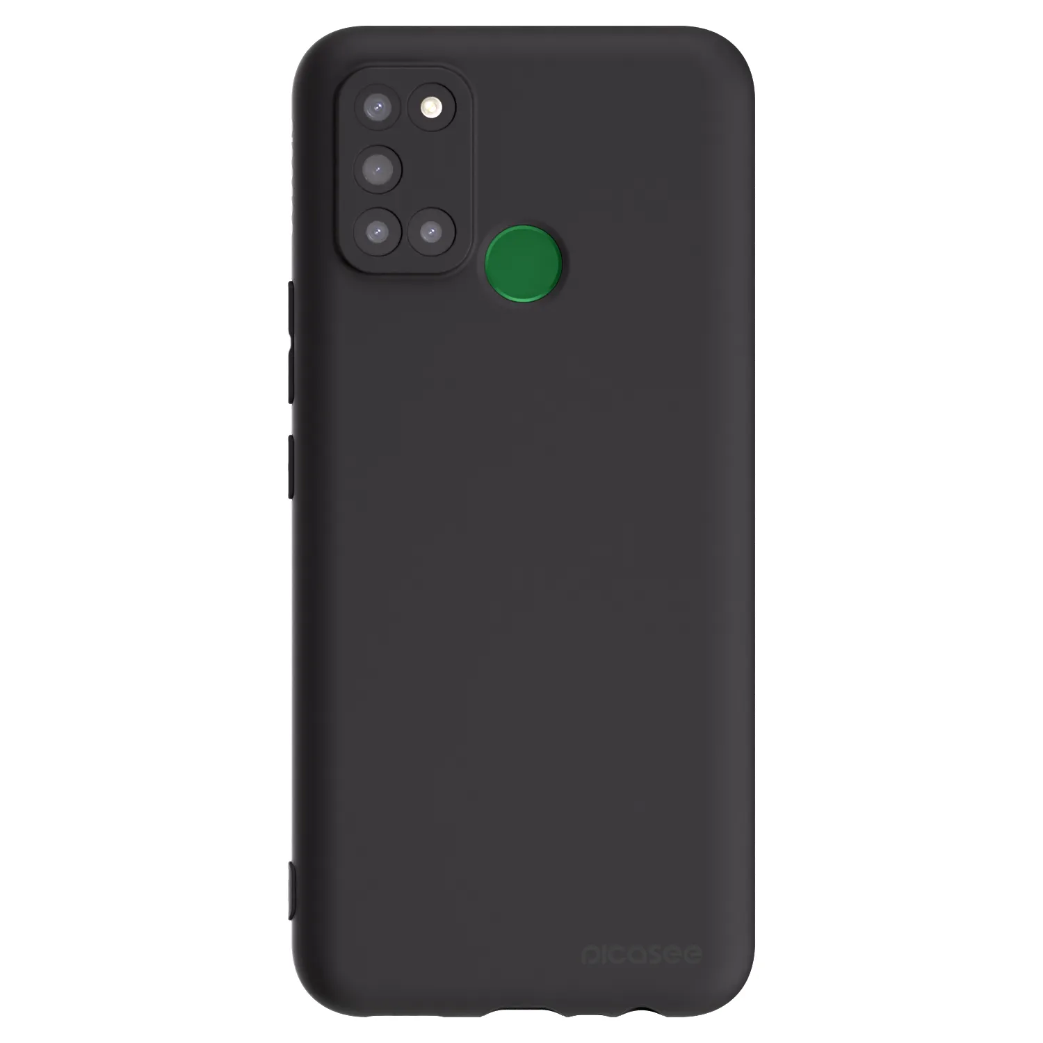 Picasee Μαύρη θήκη σιλικόνης για Realme 7i - Clear