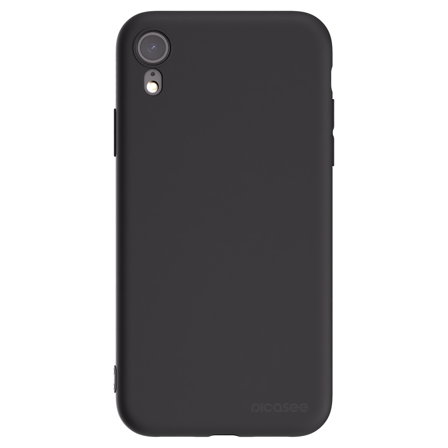 Picasee Μαύρη θήκη σιλικόνης για Apple iPhone XR - Clear
