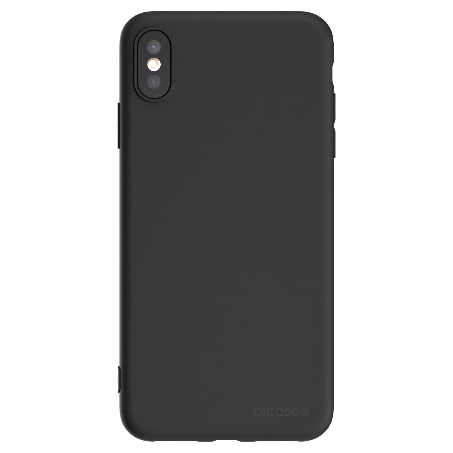 Picasee Μαύρη θήκη σιλικόνης για Apple iPhone XS Max - Clear