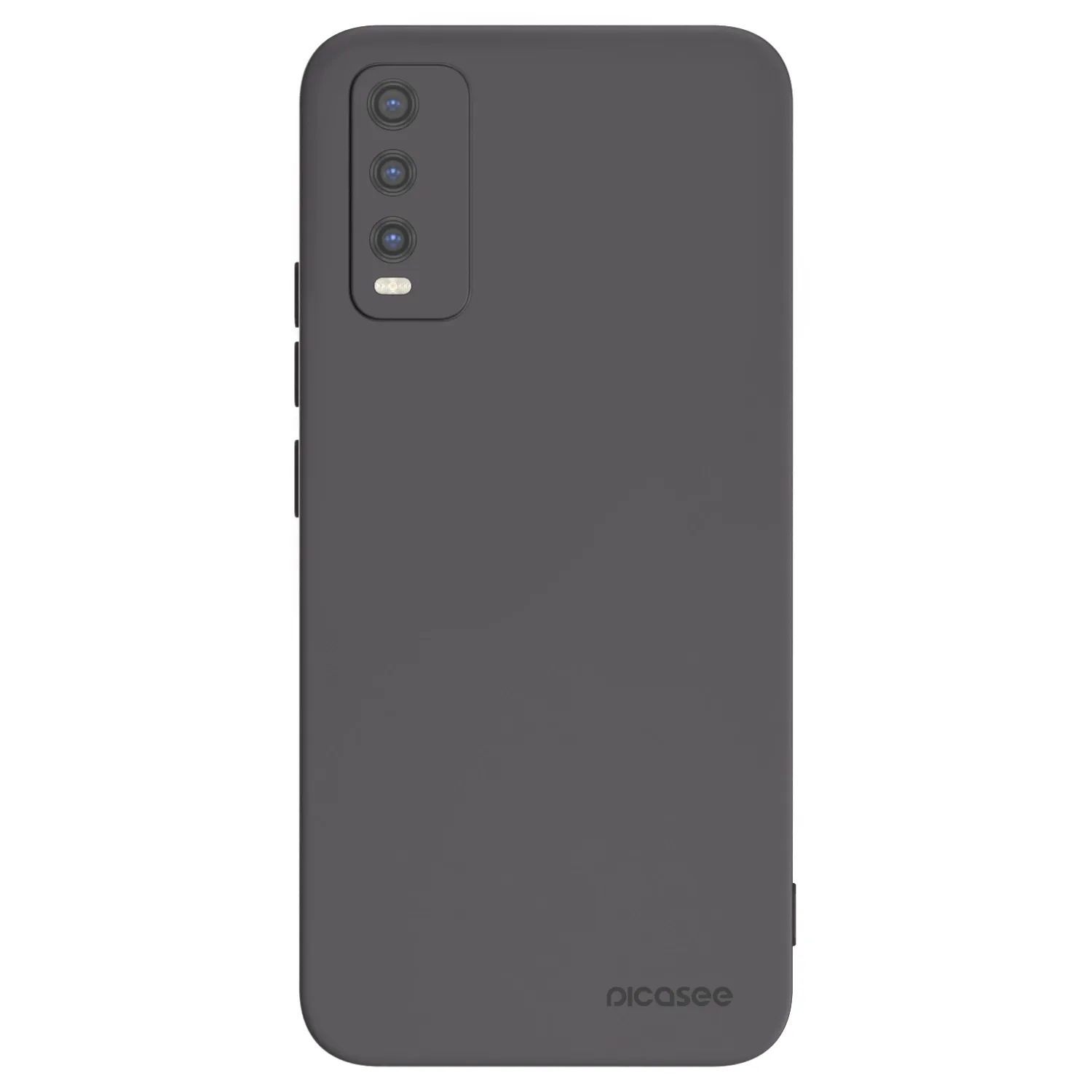 Picasee Μαύρη θήκη σιλικόνης για Vivo Y20s - Clear
