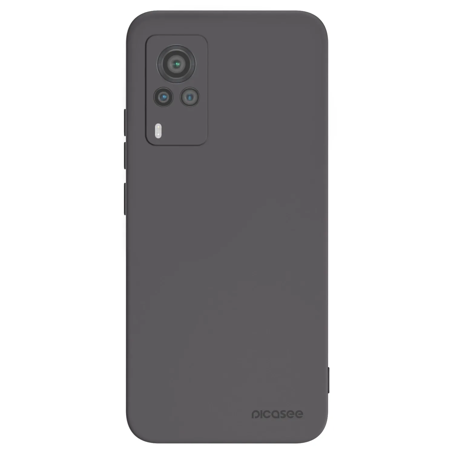 Picasee Μαύρη θήκη σιλικόνης για Vivo X60 Pro 5G - Clear
