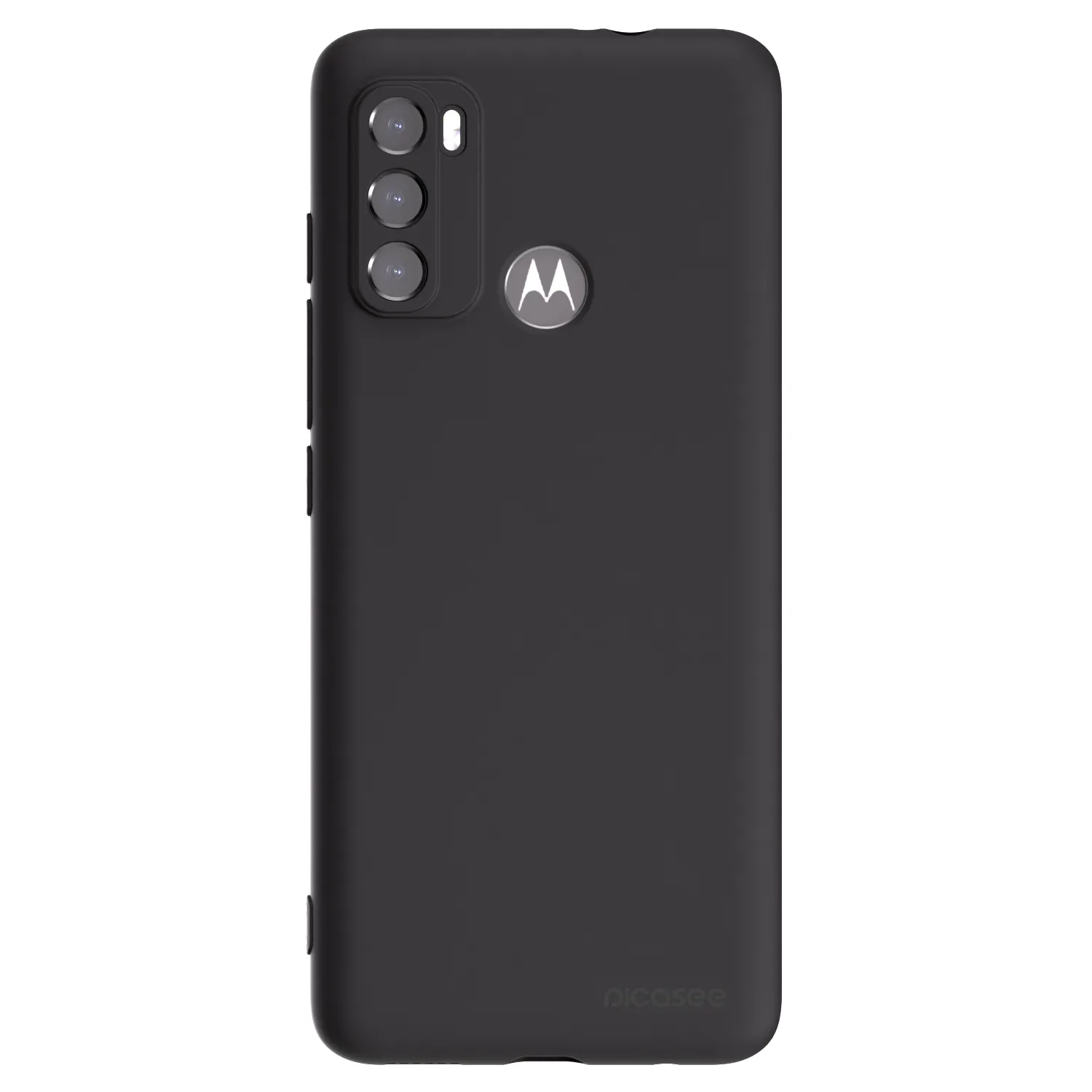 Picasee Μαύρη θήκη σιλικόνης για Motorola Moto G60 - Clear