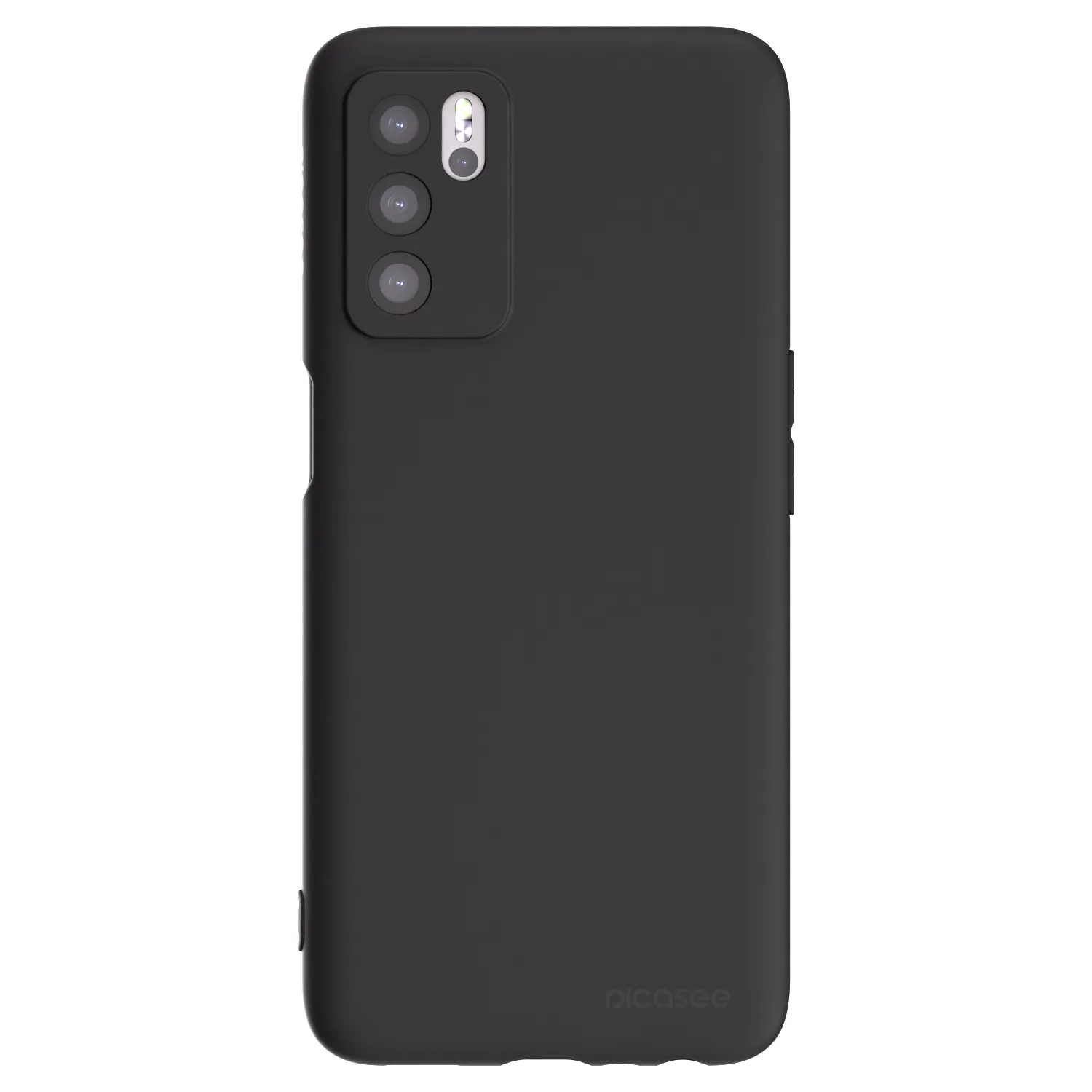 Picasee Μαύρη θήκη σιλικόνης για OPPO A16s - Clear