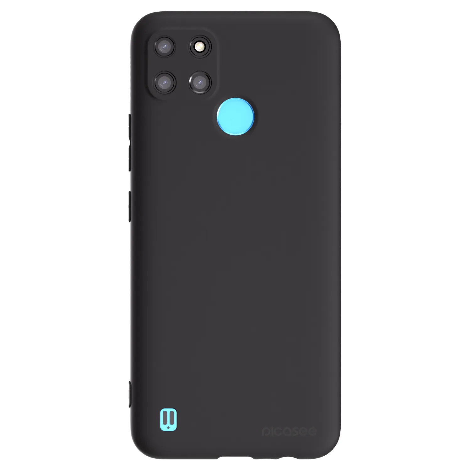 Picasee Μαύρη θήκη σιλικόνης για Realme C21Y - Clear