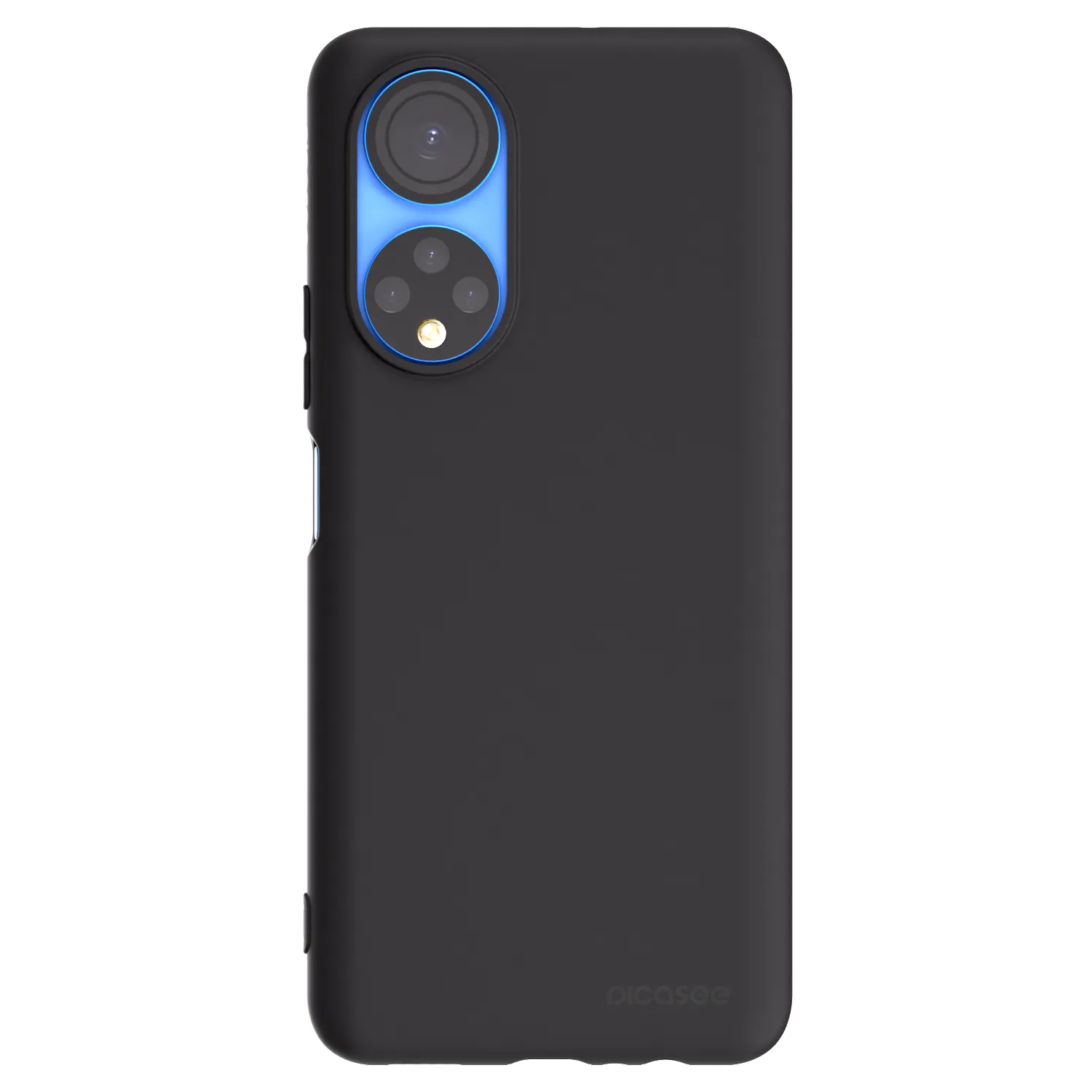 Picasee Μαύρη θήκη σιλικόνης για Honor X7 - Clear