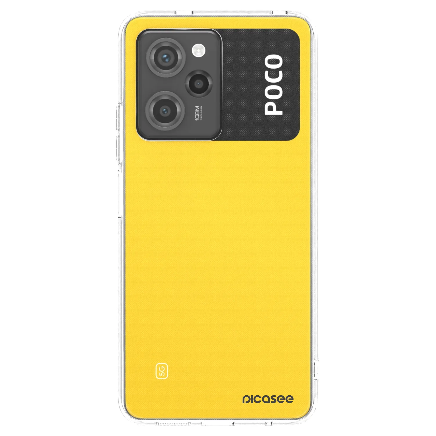 Picasee Μαύρη θήκη σιλικόνης για Xiaomi Poco X5 Pro - Clear