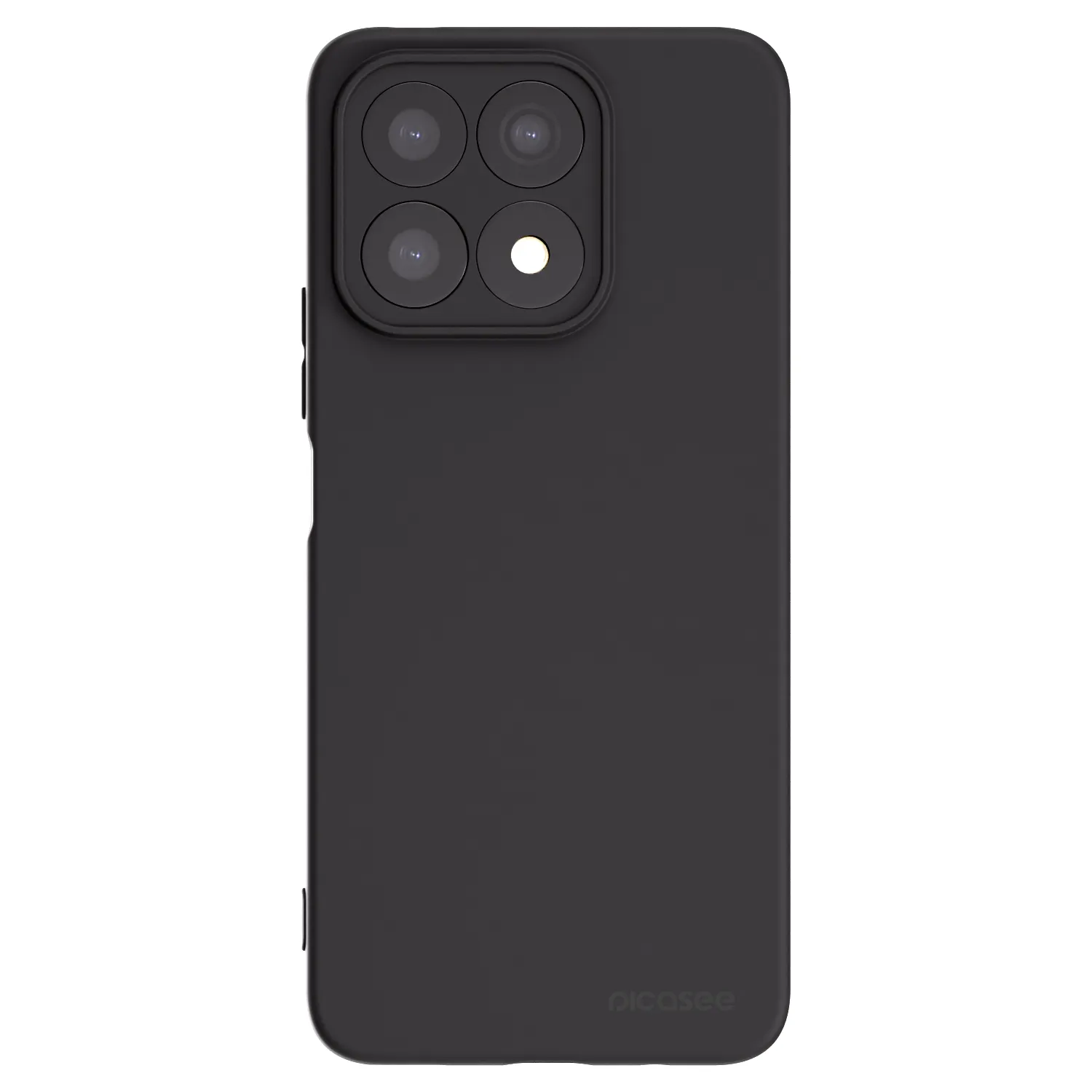 Picasee Μαύρη θήκη σιλικόνης για Honor X8a - Clear