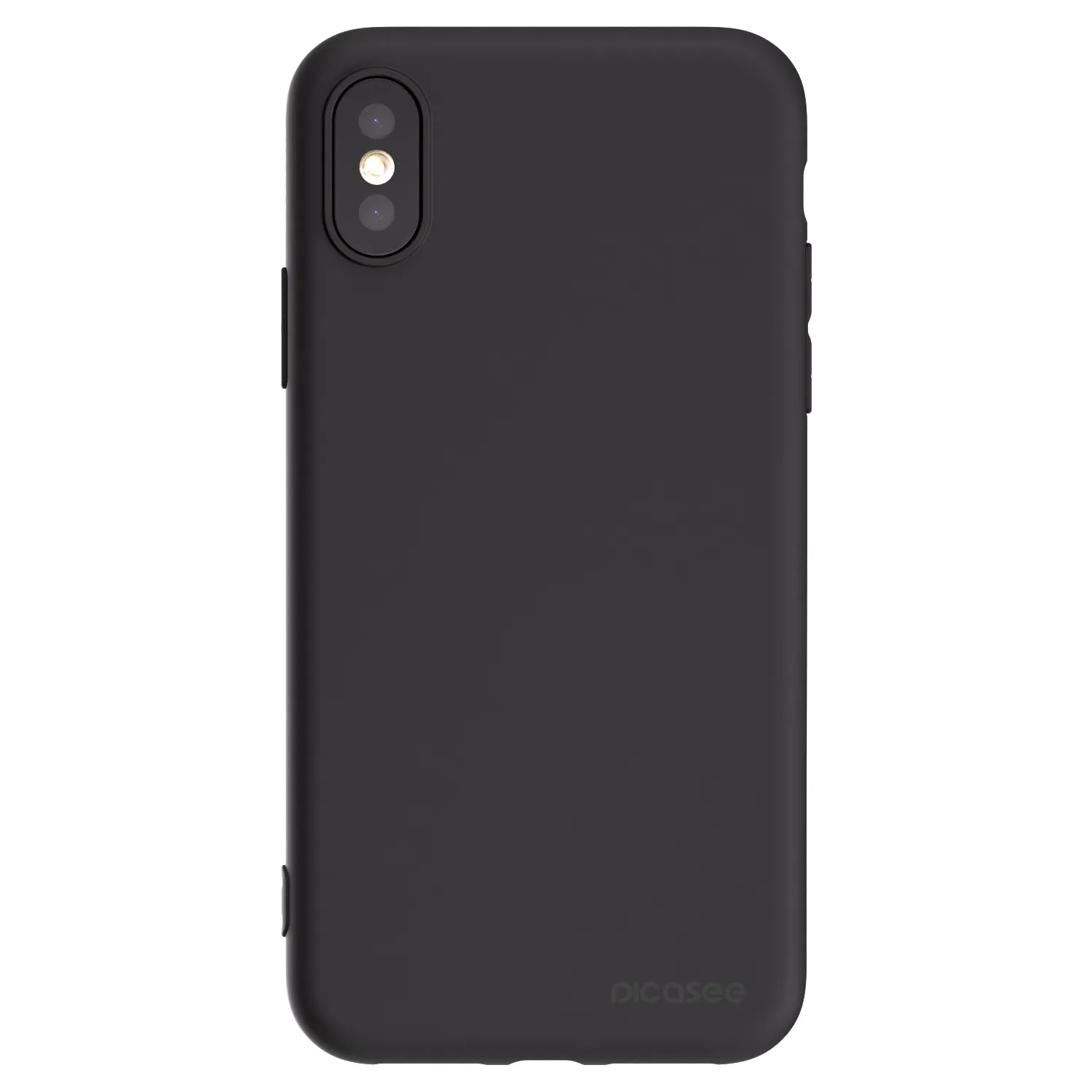 Picasee Μαύρη θήκη σιλικόνης για Apple iPhone X/XS - Clear