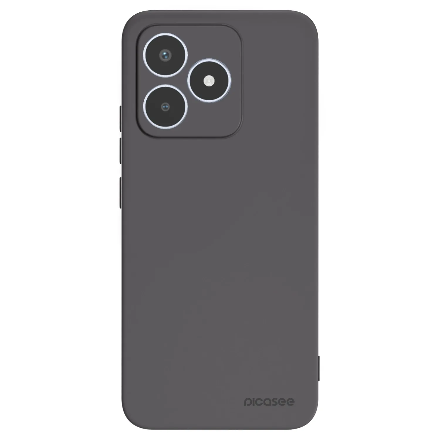 Picasee Μαύρη θήκη σιλικόνης για Realme C53 - Clear