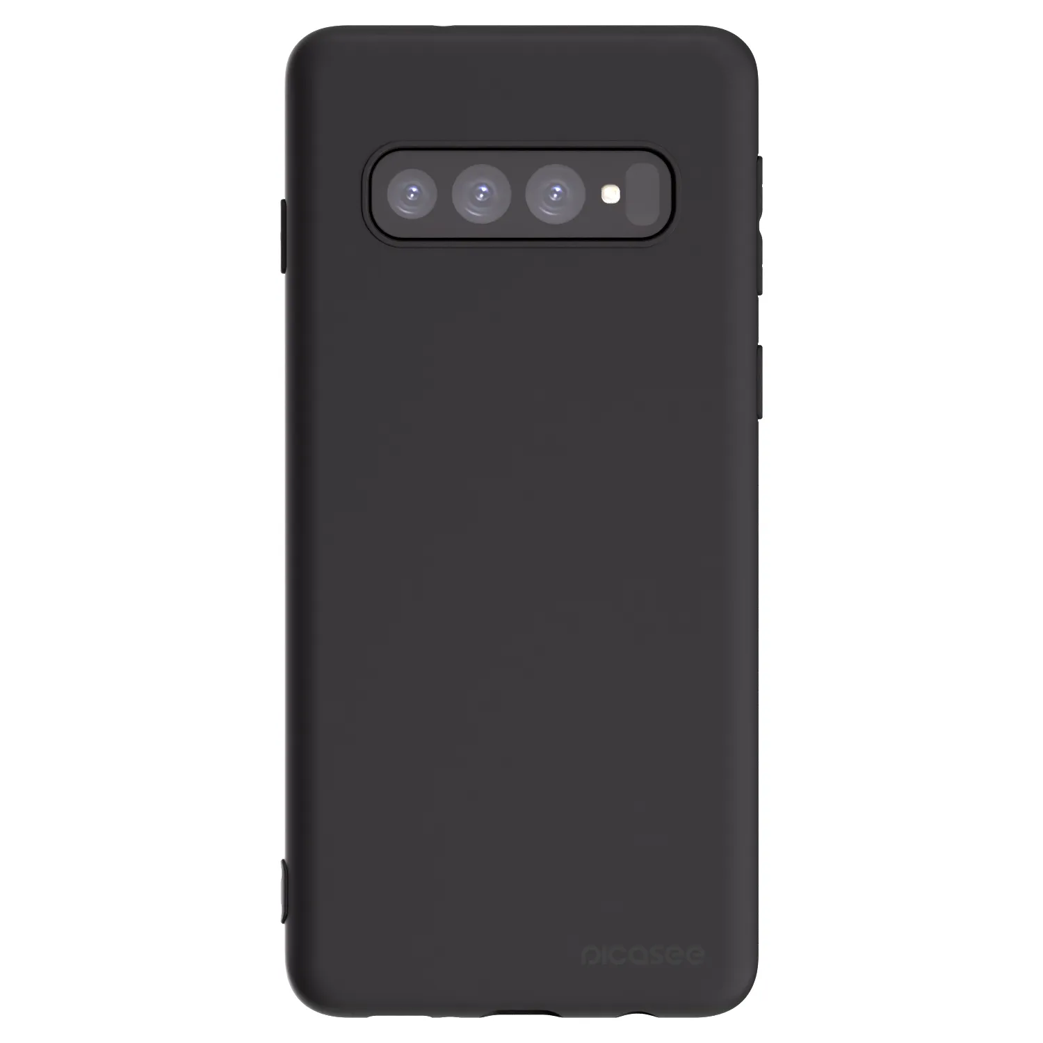 Picasee Μαύρη θήκη σιλικόνης για Samsung Galaxy S10 G973 - Clear