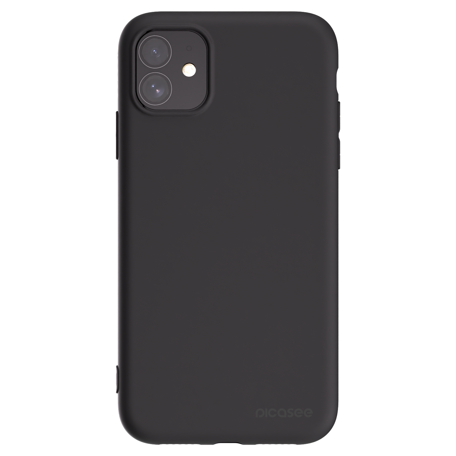 Picasee Μαύρη θήκη σιλικόνης για Apple iPhone 11 - Clear