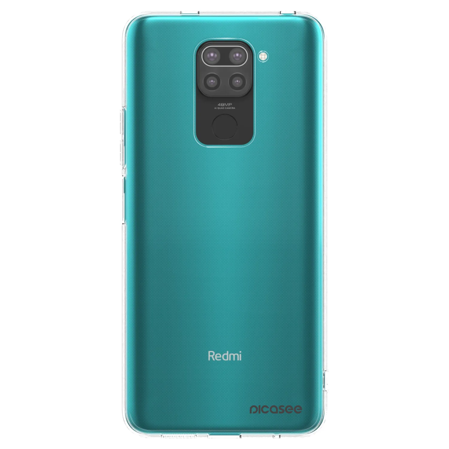 Picasee Μαύρη θήκη σιλικόνης για Xiaomi Redmi Note 9 - Clear