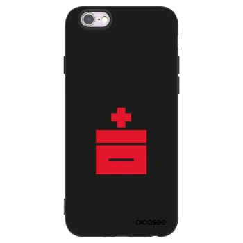 Picasee Μαύρη θήκη σιλικόνης για Apple iPhone 6/6S - Le Plastenciaga