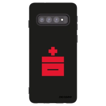 Picasee Μαύρη θήκη σιλικόνης για Samsung Galaxy S10 G973 - Le Plastenciaga