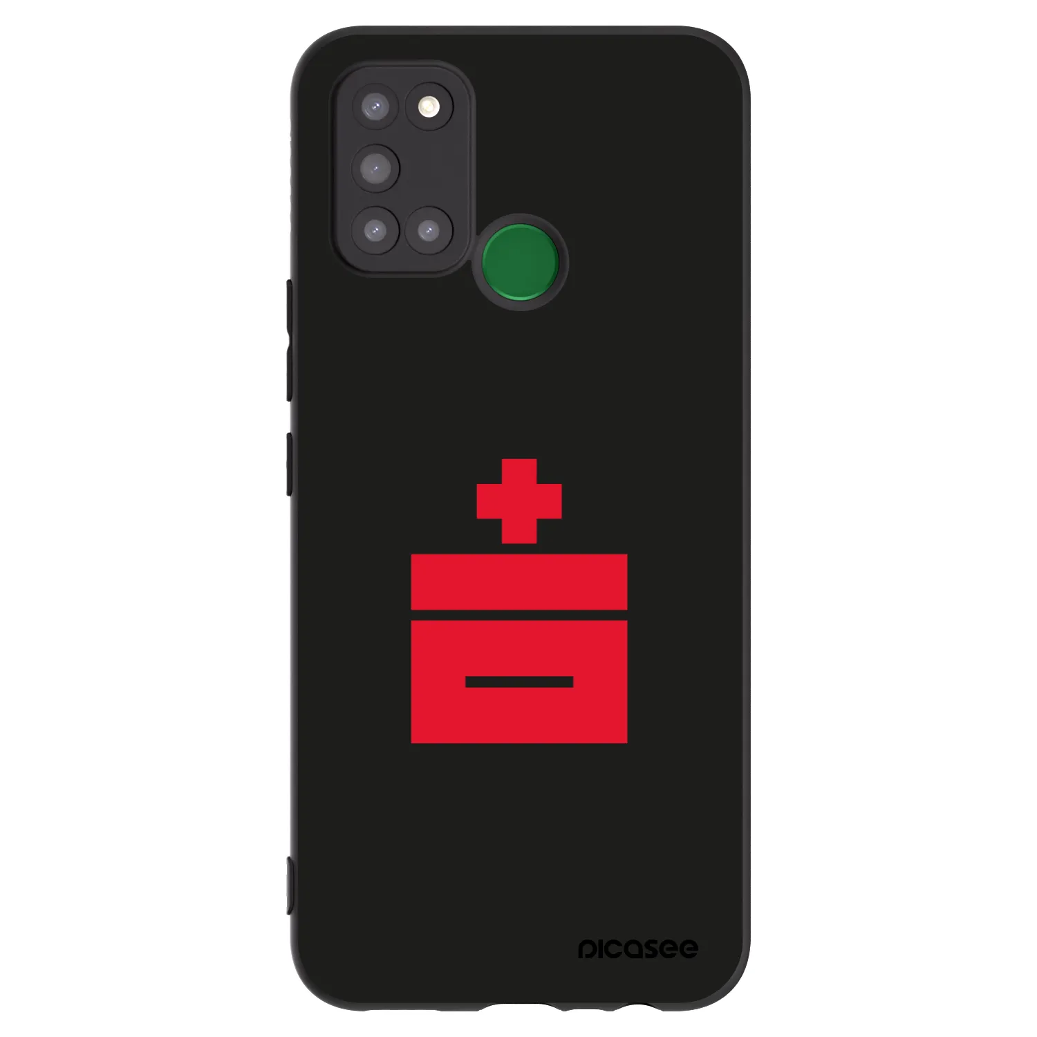 Picasee Μαύρη θήκη σιλικόνης για Realme 7i - Le Plastenciaga