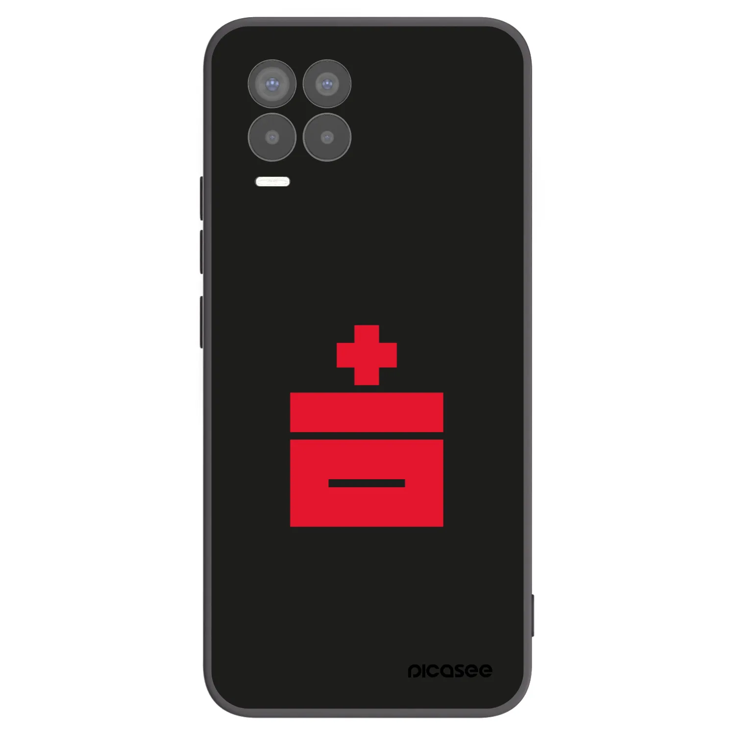 Picasee Μαύρη θήκη σιλικόνης για Realme 8 4G - Le Plastenciaga