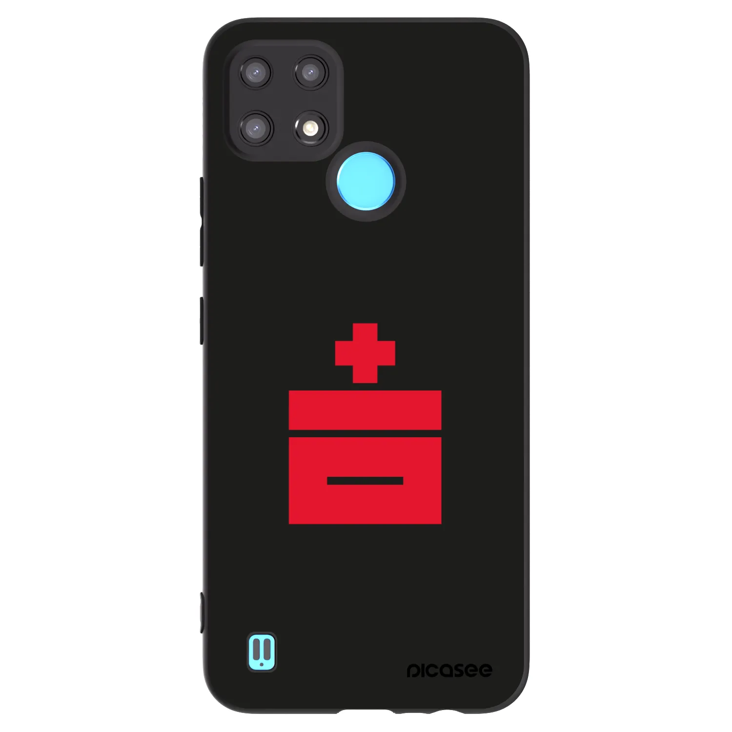 Picasee Μαύρη θήκη σιλικόνης για Realme C21 - Le Plastenciaga