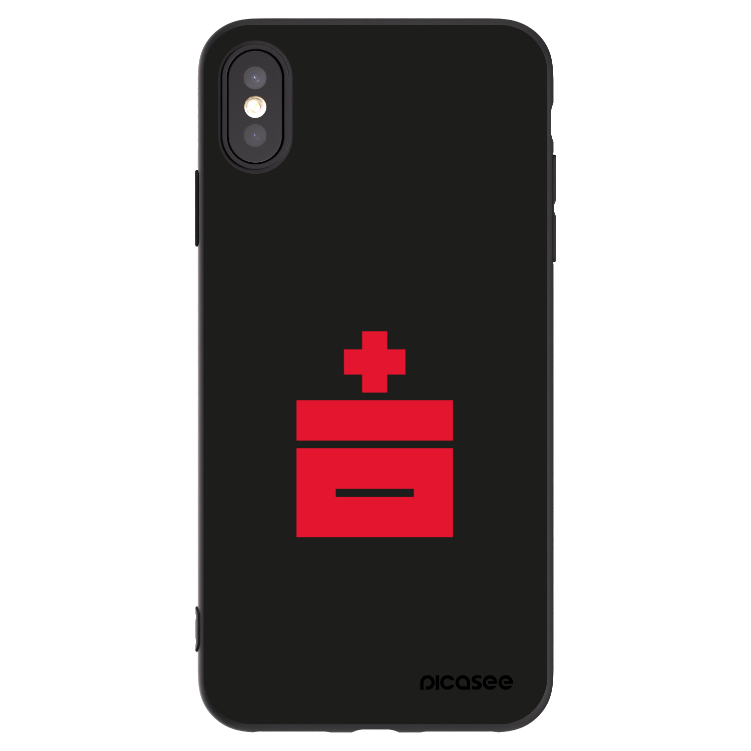 Picasee Μαύρη θήκη σιλικόνης για Apple iPhone XS Max - Le Plastenciaga