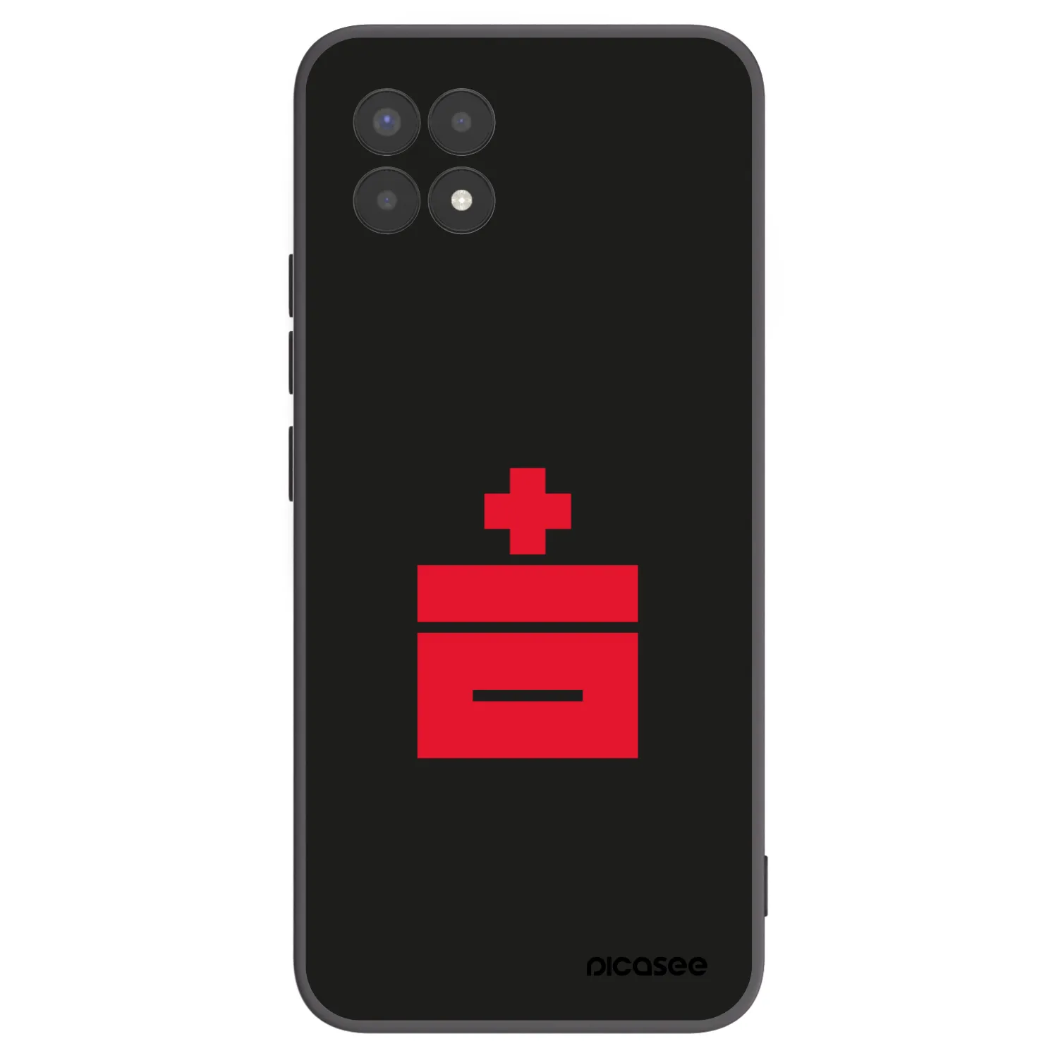 Picasee Μαύρη θήκη σιλικόνης για Realme 8i - Le Plastenciaga