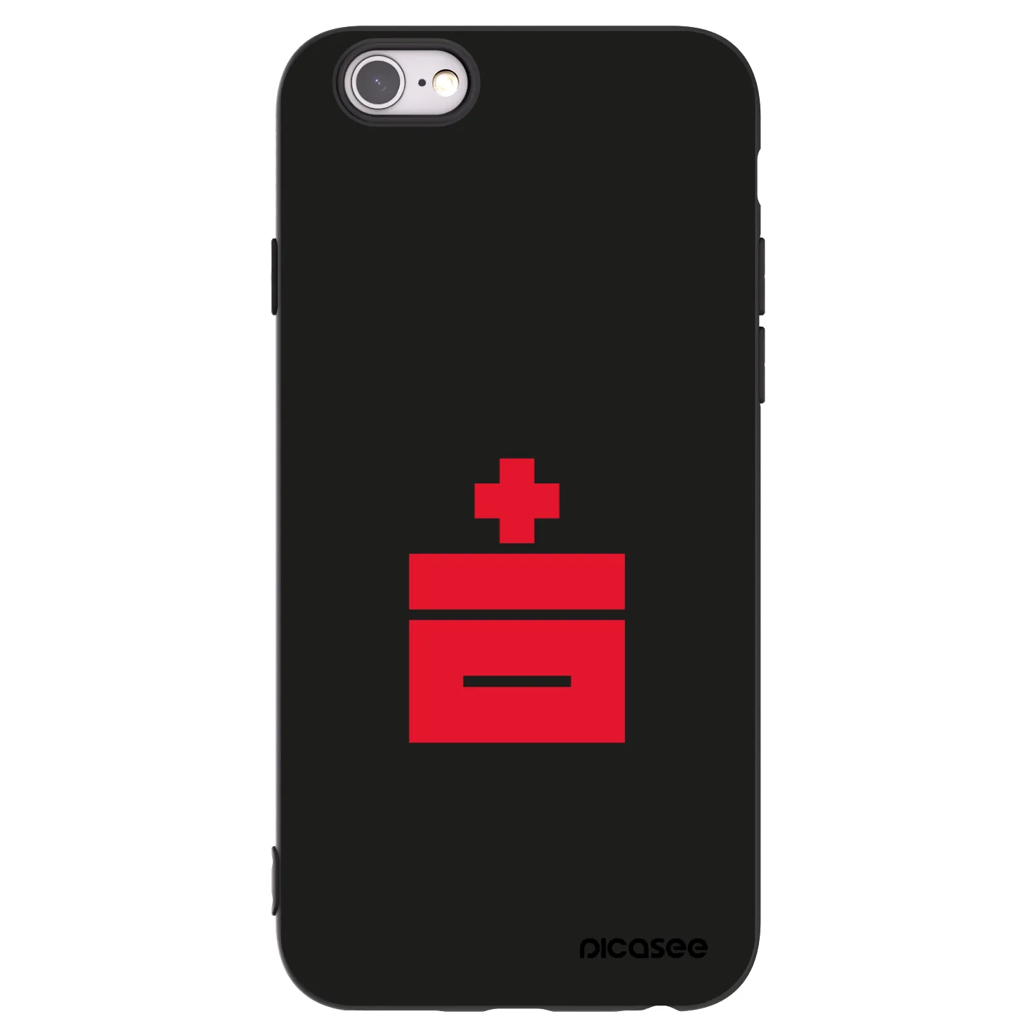 Picasee Μαύρη θήκη σιλικόνης για Apple iPhone 6/6S - Le Plastenciaga