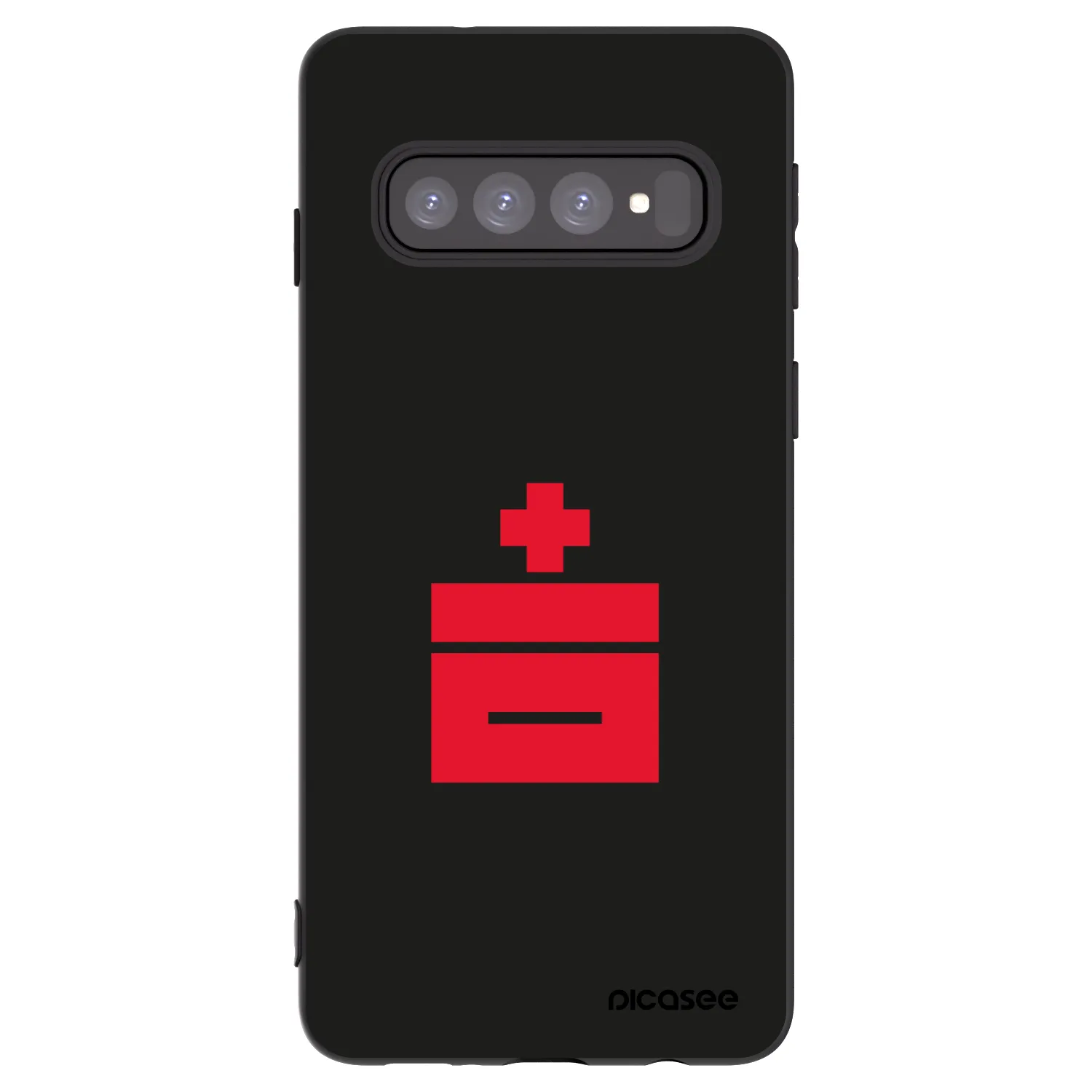 Picasee Μαύρη θήκη σιλικόνης για Samsung Galaxy S10 G973 - Le Plastenciaga