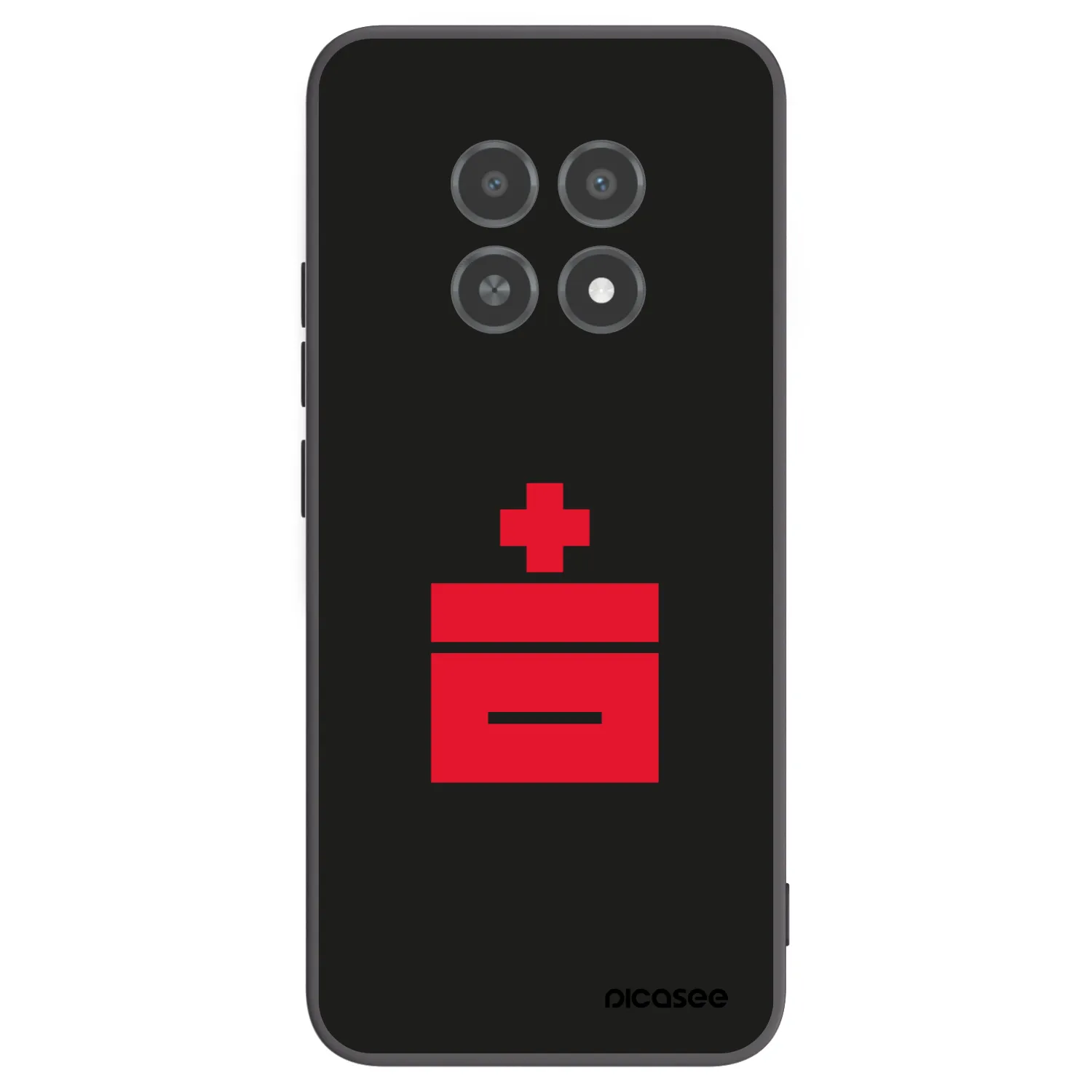 Picasee Μαύρη θήκη σιλικόνης για Realme 12X - Le Plastenciaga