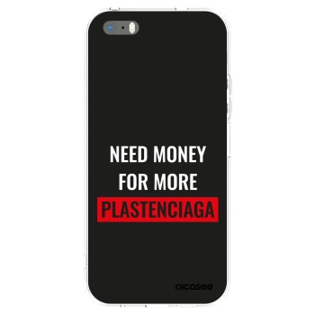 Picasee διαφανής θήκη σιλικόνης Apple iPhone 5/5S/SE - More PLASTENCIAGA