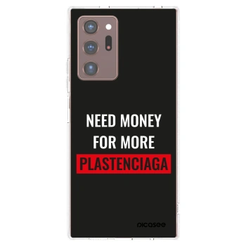 Picasee διαφανής θήκη σιλικόνης Samsung Galaxy Note 20 Ultra - More PLASTENCIAGA