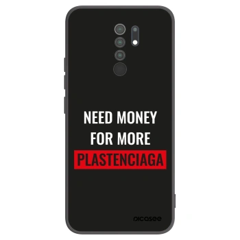 Picasee Μαύρη θήκη σιλικόνης για Xiaomi Redmi 9 - More PLASTENCIAGA