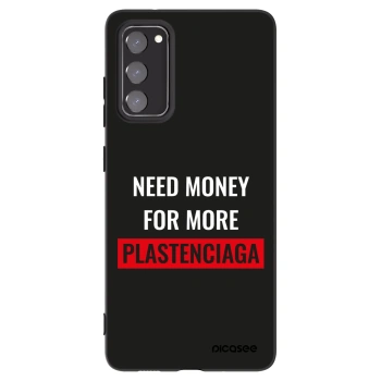 Picasee Μαύρη θήκη σιλικόνης για Samsung Galaxy S20 FE - More PLASTENCIAGA