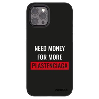 Picasee Μαύρη θήκη σιλικόνης για Apple iPhone 12 Pro Max - More PLASTENCIAGA