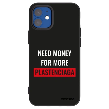 Picasee Μαύρη θήκη σιλικόνης για Apple iPhone 12 mini - More PLASTENCIAGA