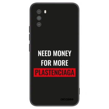 Picasee Μαύρη θήκη σιλικόνης για Xiaomi Poco M3 - More PLASTENCIAGA