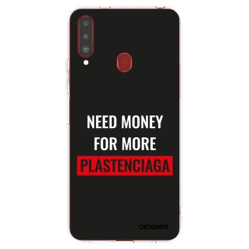 Picasee διαφανής θήκη σιλικόνης Samsung Galaxy A20s - More PLASTENCIAGA