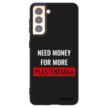 Picasee Μαύρη θήκη σιλικόνης για Samsung Galaxy S21 5G G991B - More PLASTENCIAGA
