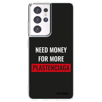 Picasee διαφανής θήκη σιλικόνης Samsung Galaxy S21 Ultra 5G G998B - More PLASTENCIAGA