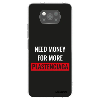 Picasee Μαύρη θήκη σιλικόνης για Xiaomi Poco X3 Pro - More PLASTENCIAGA