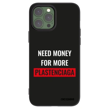 Picasee Μαύρη θήκη σιλικόνης για Apple iPhone 13 Pro Max - More PLASTENCIAGA