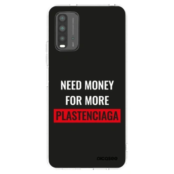 Picasee Μαύρη θήκη σιλικόνης για Xiaomi Redmi 9T - More PLASTENCIAGA