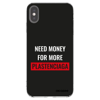 Picasee διαφανής θήκη σιλικόνης Apple iPhone XS Max - More PLASTENCIAGA