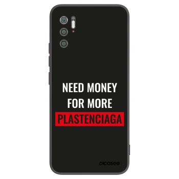 Picasee Μαύρη θήκη σιλικόνης για Xiaomi Poco M3 Pro 5G - More PLASTENCIAGA