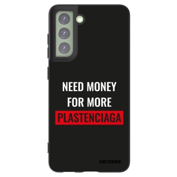 Picasee Μαύρη θήκη σιλικόνης για Samsung Galaxy S21 FE 5G - More PLASTENCIAGA