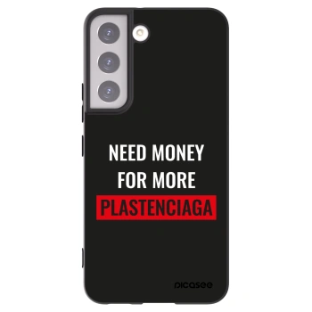 Picasee Μαύρη θήκη σιλικόνης για Samsung Galaxy S22 5G - More PLASTENCIAGA