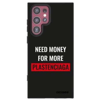 Picasee Μαύρη θήκη σιλικόνης για Samsung Galaxy S22 Ultra 5G - More PLASTENCIAGA