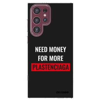 Picasee διαφανής θήκη σιλικόνης Samsung Galaxy S22 Ultra 5G - More PLASTENCIAGA