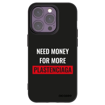 Picasee Μαύρη θήκη σιλικόνης για Apple iPhone 14 Pro - More PLASTENCIAGA