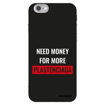 Picasee διαφανής θήκη σιλικόνης Apple iPhone 6/6S - More PLASTENCIAGA